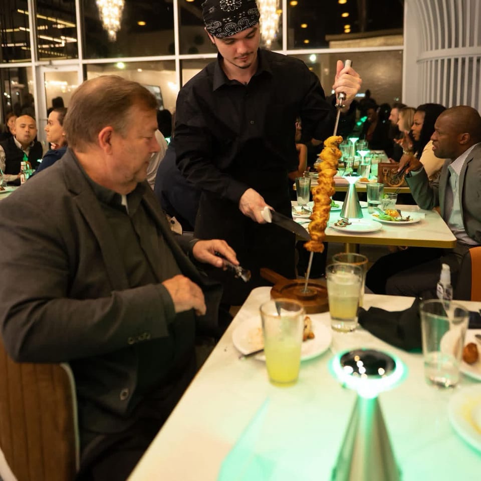 Rodizio served tableside in the Ember Lotus dining room.
