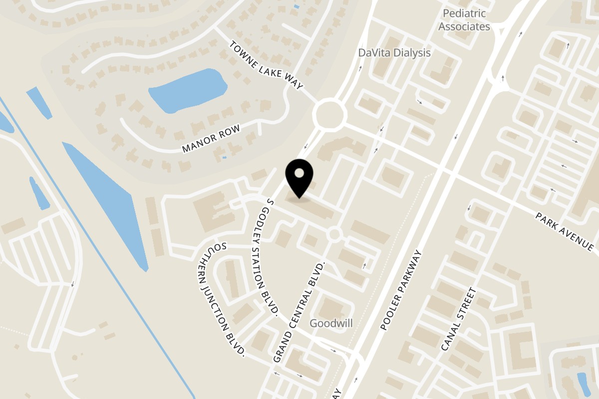 Map showing the location of Ember Lotus on 1 N Godley Station Blvd b100 in Pooler